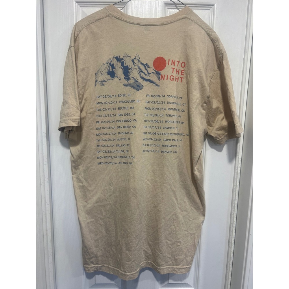 Imagine Dragons Into‎ The Night 2014 Tour T-Shirt Tan Mens Large Graphic Tee - Picture 2 of 7